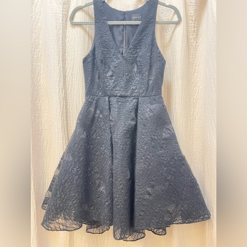 Milly Black wool lace dress